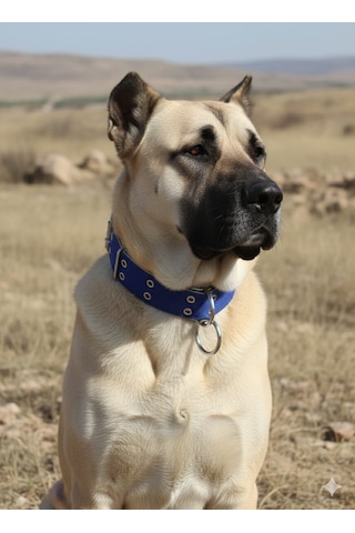İri Ve Büyük Cinsler İçin Kanğal Köpek Tasması 80x5 Cm Mavi