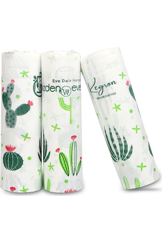 Regron Kaktüs Kullan At Sıvı Geçirmez Desenli Masa ve Aktivite Piknik Örtüsü