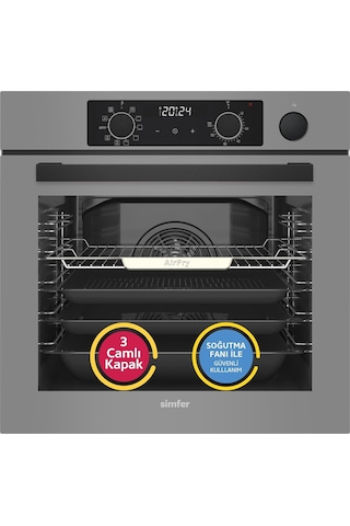 Simfer 11 Fonksiyon Steam Master Gri 2'li Ankastre Set (8246 Fırın + 3656 Ocak)