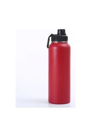 1000ml Paslanmaz Çelik Termos Şişe Büyük Kapasiteli Termal Su Şişesi Yalıtımlı Bardak Çift Duvar Vakum Şişeleri Seyahat Açık Kırmızı Diğer