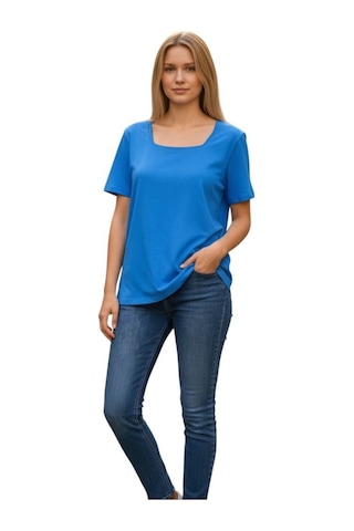 Lyvean Kare Yaka Oversıze Kısa Kollu Tshirt Çok Renkli