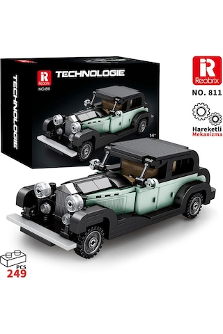 Reobrix Technic 811 Bentley 8 Litre Klasik Araba Yaratıcı Yapı Blok Seti Building Blocks - 249 Parça
