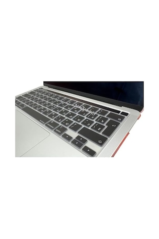 Macbook Pro Rusça Klavye Koruyucu Uk Iso Ters L Enter A2338 M1 M2 A2251 A2289 A2141 Uyumlu Silikon Keyboard Cover Touch Bar Siyah