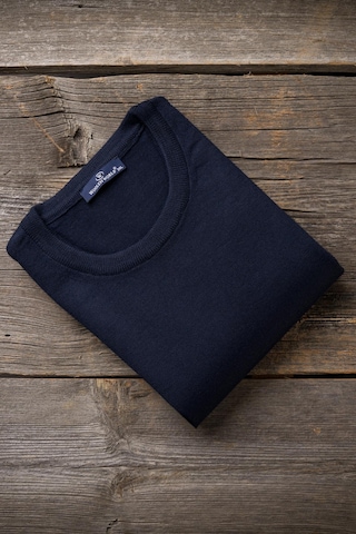 Woolen World Bisiklet Yaka Battal Büyük Boy Yünlü Triko Kazak Lacivert