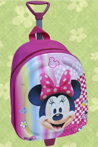 Tezzgelsin Anaokulu Kreş 2-6 Yaş Minnie Mouse 3d Eva Baskılı Çekçekli Tekerli Sırt Çantası Ve Okul Çantası Çok Renkli
