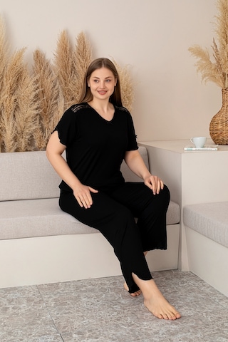 Bambu Kumaş Büyük Beden Kadın Dantelli Kısa Kollu Pijama Takımı Yumuşak, Nefes Alabilir, Şık Ve Rahat, M-5xl Bordo