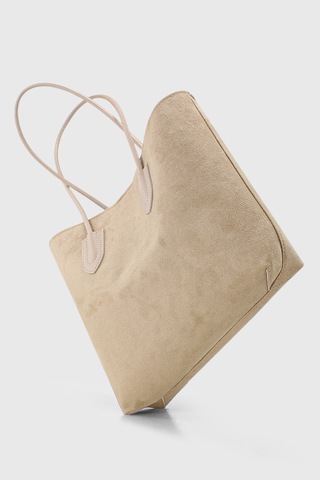 Housebags Süet Krem Retro Shopper Çanta 264 Süet Krem