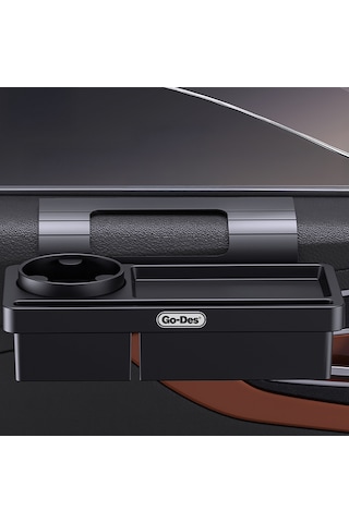 Go Des Gd-hd569 4in1 Araç İçi Çok Amaçlı Bardaklıklı Telefon Bölmeli Konsol Siyah Siyah