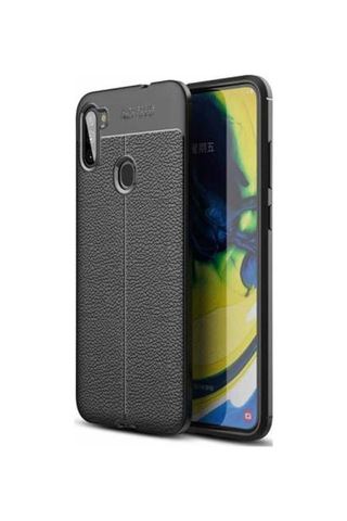Galaxy M11 Kılıf Zore Niss Deri Desenli Silikon Kılıf