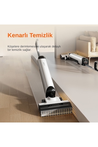 Uwant D500 Vakum + Mop Kendini Temizleme Özellikli 17.000Pa Islak Kuru Şarjlı Süpürge