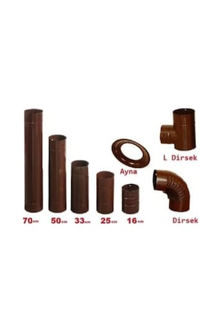 25 Cm Emaye Standandart Soba Borusu 25 Cm Boru