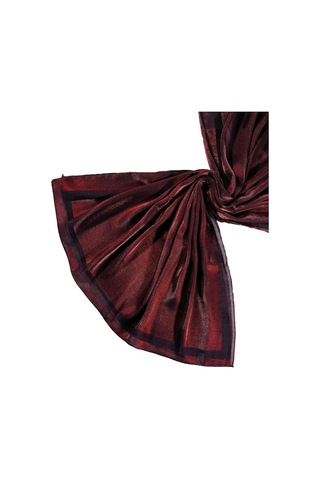 Mim Eşarp Mısırlı Eşarpları Parıltılı Bantlı Elegance Prenses Şal Bordo