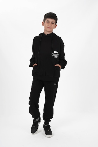 Haykids Erkek Çocuk Uzun Kol Baskılı Kapüşonlu Eşofman Takımı Haki
