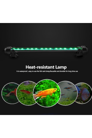 Qingmipy Mf-15u 28cm Avrupa Standartlı Led Akvaryum Lambası - Kumandalı Ve Elle Renk Değiştirilebilir, Su Geçirmez, Parlaklık Ayarlanabilir 100-240v, Pil İle Gönderilir