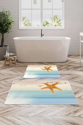 Alanur Trend Kaymaz Taban Dijital Banyo Takımı Kt441 Mavi