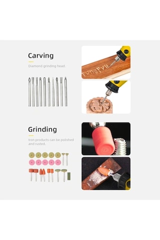 Moonshop 5grv 405 Parça Çift Makineli Gravür Oyma Taşlama Seti