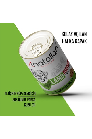 Anatolian Premium Kuzulu Parça Etli Yetişkin Köpek Konservesi 24 X 400 G
