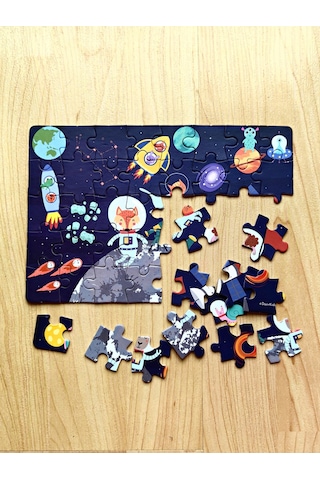 Doerkids Uzay Boşluğu Mini Puzzle 40 Parça 4 Yaş