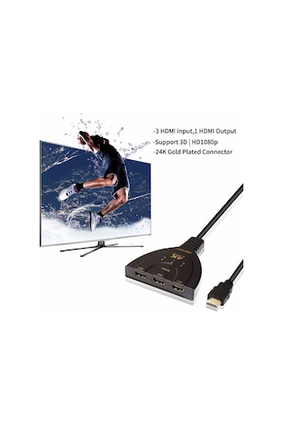 4K Hdmi Switch Çoklayıcı Çoğaltıcı 3 Port Ultra Hd