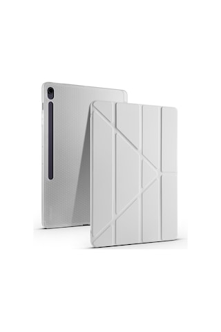Adige Samsung Galaxy Uyumlu Tab S10 Fe Plus Kılıf Tri Folding Kalem Bölmeli Standlı Standlı Kapak
