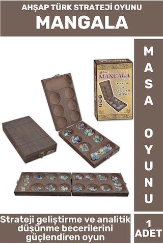 Özel Tasarım Eğlenceli Strateji Analitik Düşünme Becerisi Geliştirici Masa Oyun Takımı Ahşap Mangala