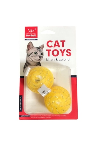 Nunbell Kedi Oyuncagı Simli Top 2 Li