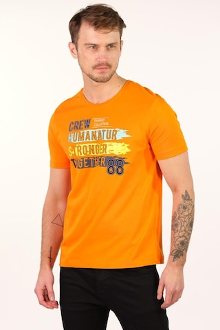 Arma Erkek Büyük Beden Bisiklet Yaka Tişört Y22374868101 Turuncu