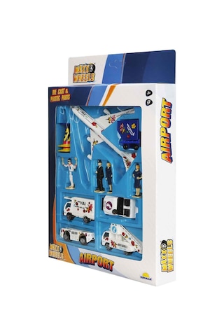 Havaalanı Oyun Seti 3-8 Yaş 13 Parça Die-cast Uçak Aksesuarlı