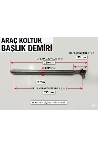 Araç Koltuk Başlık Demiri Diğer