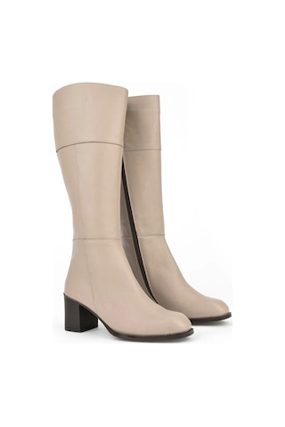 Burç 88065 Kadın Deri Klasik Çizme Vizon