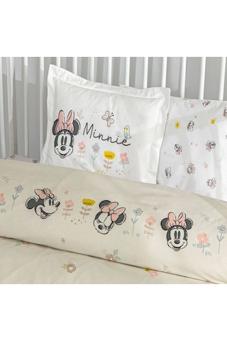 Taç Lisanslı Disney Minnie Mouse Dream Baby Pamuk Bebek Nevresim Takımı 000000001000050723