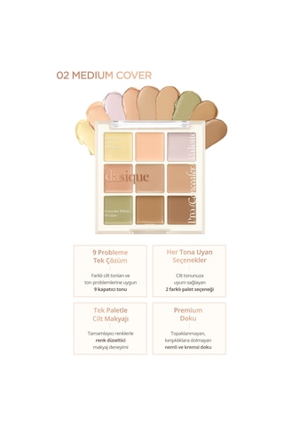 Dasique Çok Amaçlı Kullanıma Uygun Kremsi Kapatıcı Paleti Pro Concealer Palette 02 Medium Cover