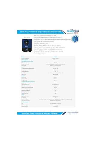 Tommatech Plusx Serisi 11 Kw İnverter