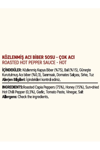Allezz Közlenmiş Acı Biber Sosu Çok Acı Hot 3 x 105 G