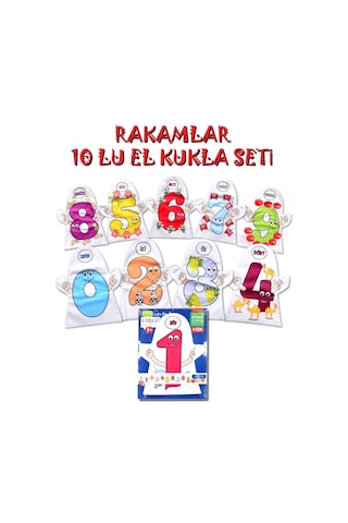 Tox 10 Parça Tox Rakamlar El Kukla Set T047 . Eğitici Oyuncak