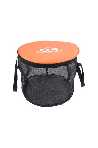 Prestigegoods 30l Katlanır 4-in-1 Pvc Balıkçı Sepeti, Dışarıda Kullanım İçin Altın