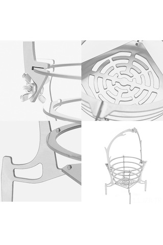 Pazly Kamp Ateşi İçin Katlanabilir Paslanmaz Çelik Şömine - Taşınabilir, 23,5x17,5x5,5 Cm, Gümüş Renk, Seyahat, Kamp, Bahçe Kullanımı
