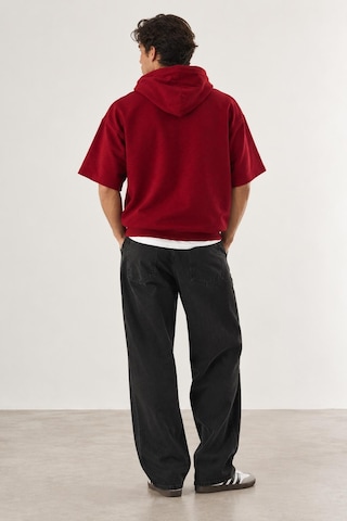 Alexandergardi Cropped Kapüşonlu Kısa Kollu Sweatshirt Bordo-bordo