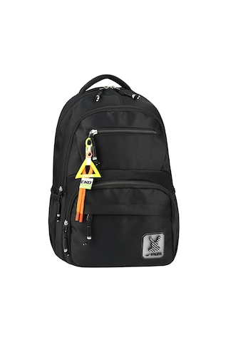 Özel Su Geçirmeyen Kumaş Çok Bölmeli Sırt Çantası Siyah