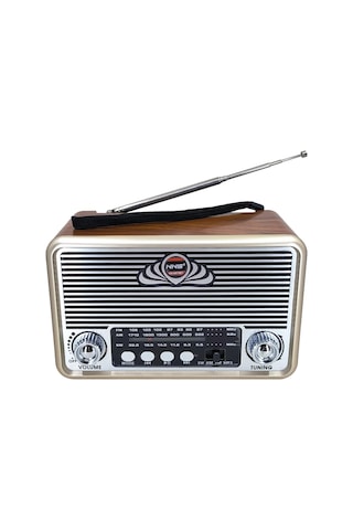 Hedyex Ns-6675bt Retro Nostaljik Radyo Bluetooth Usb/tf/fm Yandan Fenerli Usb-c Şarjlı Müzik Kutusu