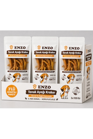 Enzo Tavuk Ayağı Kraker Avantaj Paketi 3x100 Gr.