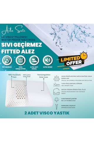 Ecovis Viscotex Aile Seti, 2'li Visco Yastık Ve Yatak Alezi