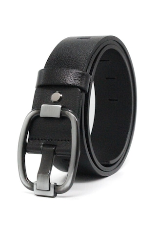 Hakki Deri Erkek Kot Kemeri 4,5 Cm Siyah