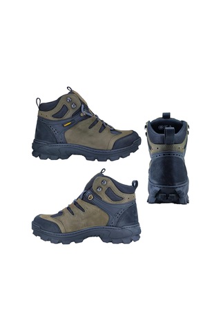 Bulldozer Outdoor Bot Nubuk Deri Haki 250004 Haki