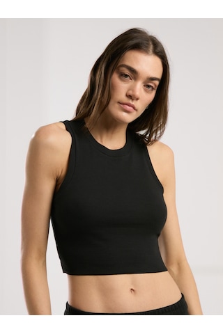 Everlast Ever Relaxed Rib Siyah Kadın Thick-strapped Atlet Siyah