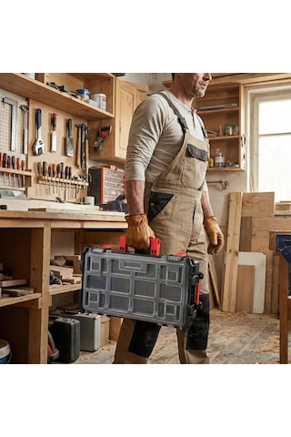 Workpro Wp283029 24lt 12 Gözlü Şeffaf Kapaklı İstiflenebilir 56x