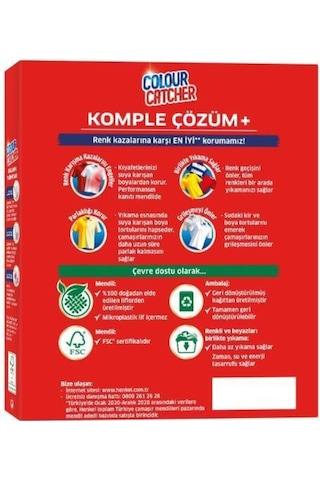 K2R Renk Koruyucu Mendil 6 X 10'Lu Paket (60 Yikama)