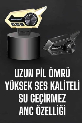 Intercom Kask Kulaklığı Anc Özelliği Yüksek Ses Kaliteli Bluetooth Kulaklık - Lisinya