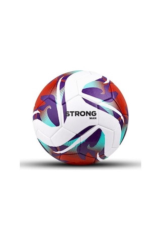 Strongmen 4 Astarlı Suni Deri Sert Zemin Halı Saha Futbol Topu No:5 Bsf-8000 Bordo Mor Beyaz