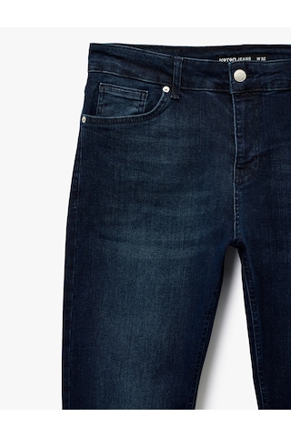 Koton Pamuklu Normal Bel Slim Fit Jean Pantolon - Brad Jean Koyu İndigo 6wam40219nd İndigo